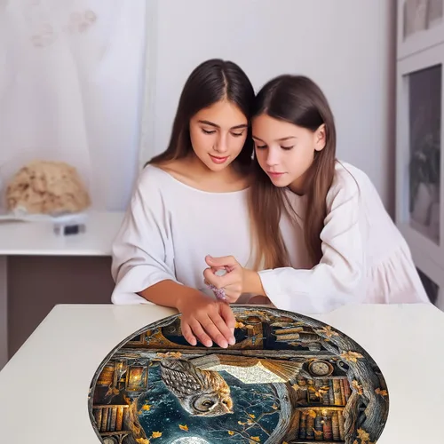 Miniatura 7 de Masseruon Rompecabezas de 1000 piezas para adultos, rompecabezas de cueva de 26.6 x 26.6 pulgadas para adultos, rompecabezas planos de 1000 piezas
