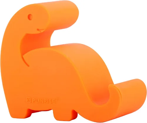 Miniatura 5 de Plinrise - Soporte de escritorio para teléfono celular, diseño de dinosaurio, material de silicona estriada, soporte creativo para teléfonos