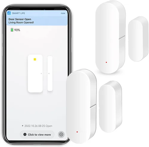 Miniatura 8 de Sensor WiFi para puerta y ventana: sensor de contacto inalámbrico con alertas de notificación de aplicaciones gratuitas, sensor de puerta