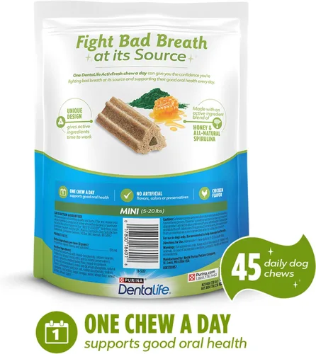 Miniatura 6 de DentaLife ActivFresh - Paquete de 2 masticables para perros pequeños, masticables dentales para refrescar el aliento, sabor a pollo, 13.5 onzas cada