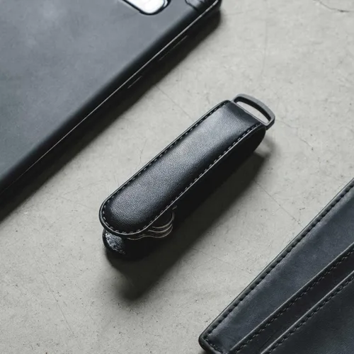 Miniatura 5 de Jibbon Organizador de llaves de cuero italiano de alta calidad, elegante llavero con acero inoxidable 316 de grado marino, llavero compacto EDC