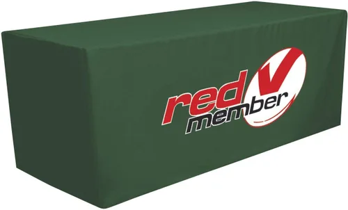 Miniatura 5 de Mantel y camino de mesa con logotipo personalizado UV Center, mantel ajustable personalizado con diseño, imagen y texto, se adapta a mesas de 4, 6