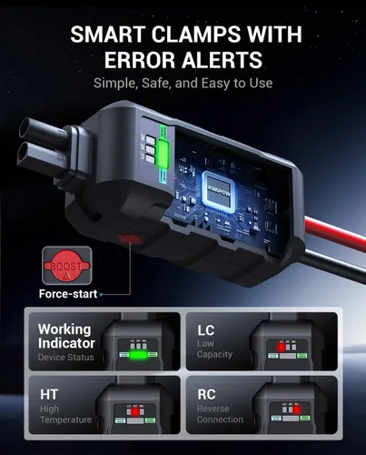 Miniatura 4 de Arrancador de 6000 A de AVAPOW (para todos los motores de gasolina o hasta 12 L de diésel) Arrancador de batería con carga rápida USB dual y salida