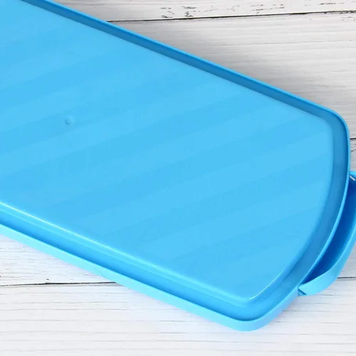 Miniatura 5 de Panera portátil con asa, contenedor de plástico rectangular para almacenamiento de alimentos, cúpula translúcida de 13 pulgadas para pasteles