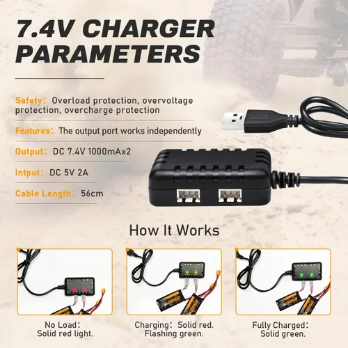 Miniatura 8 de Batería Lipo 2S 2500mAh 7.4V 80C Alta tasa de descarga Shorty Pack Baterías RC con enchufe XT60 Fit para RC Avión FPV Quadcopter Helicóptero Drone