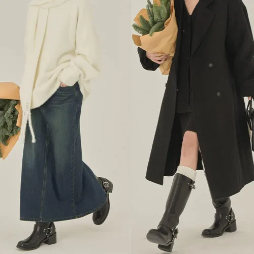 Miniatura 6 de MissHeel Botas de equitación para mujer, botas de arnés de pantorrilla ancha