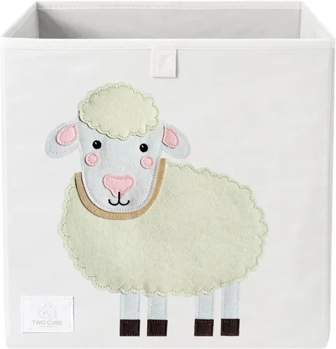 Miniatura 11 de Two Cubs Caja plegable de almacenamiento de juguetes para niños, cubo organizador de cubo de 13 x 13 pulgadas con tableros de plástico duraderos
