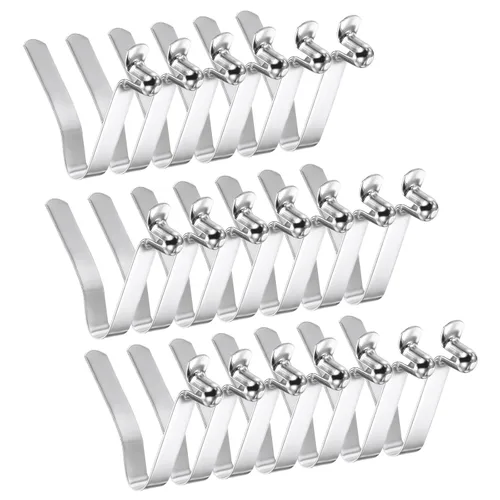 Miniatura 8 de PATIKIL Pinzas de remo de kayak de 0.220 x 0.157 in, paquete de 20 clips de acero en forma de V de un solo pasador, clips de resorte, tubo