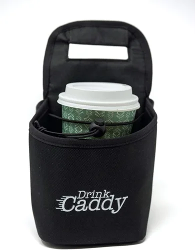 Miniatura 6 de Organizador de bebidas portátil para bebidas y portavasos de café reutilizable, bolsa plegable de 2 tazas con bolsillos organizadores, asegura
