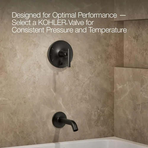 Miniatura 6 de Kohler K-T14420-4G-BL Purist Rite-Temp - Kit de molduras para bañera y ducha con manijas de palanca, 1.75 GPM, color negro mate