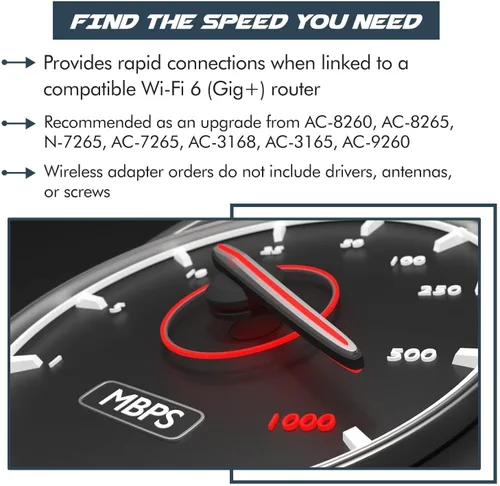 Miniatura 6 de Adaptador WiFi 6 AX200 Tarjeta WiFi 802.11ax M.2 de doble banda para PC Hasta 2.4 Gbps Sin vPro Compatible con Bluetooth 5.2 e Intel, AMD
