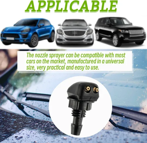 Miniatura 7 de Boquillas limpiaparabrisas delanteras con conector y kit de manguera de fluido Compatibles con la mayoría de boquillas limpiaparabrisas