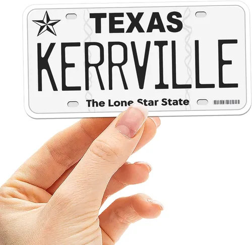 Miniatura 60 de Calcomanía para placa de matrícula de Texas, elige entre más de 50 ciudades de TX, calcomanía para parachoques de Texas para automóvil, calcomanías
