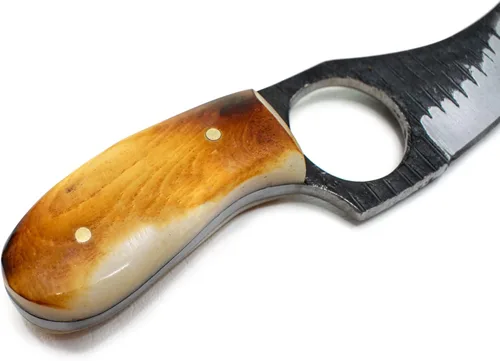 Miniatura 6 de Titan International Knives Cuchillo para despellejar de acero de carbono 1080 Cuchillo de caza de hoja fija pequeño hecho a mano Cuchillo