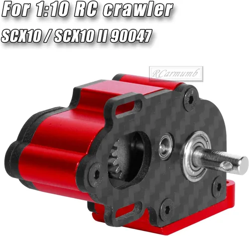 Miniatura 2 de Caja de cambios de transmisión central Actualizaciones Parte para 1/10 RC Crawler car Axial SCX10 SCX10 ii 90047 Wraith, caja de cambios de Rojo