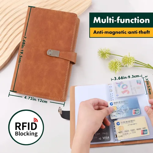 Miniatura 6 de Organizador de tarjetas de visita, soporte para tarjetas de crédito, organizador de tarjetas de crédito, estuche de almacenamiento Rolodex con 120