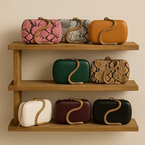 Miniatura 7 de Bolso de mano de piel sintética desmontable con cadena cruzada, bolso de noche, bolso de mano para mujer, formal, boda, fiesta, baile de graduación