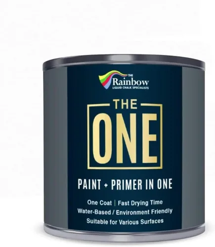 Miniatura 28 de THE ONE Pintura e imprimación todo en uno, negro mate, 8.5 onzas líquidas/250ml, fórmula de 1 capa, decoración fácil de interiores y exteriores