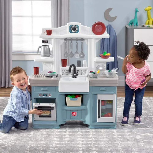 Miniatura 2 de Step2 Timeless Trends - Juego de cocina para niños, cocina para interiores y exteriores, juego interactivo con luces y sonidos, hecho de plástico