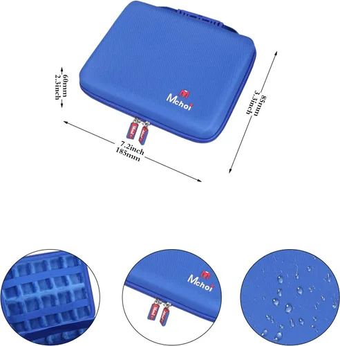 Miniatura 8 de Mchoi Funda de transporte a prueba de golpes para Hot Wheels 20 coches, solo funda (todo azul)