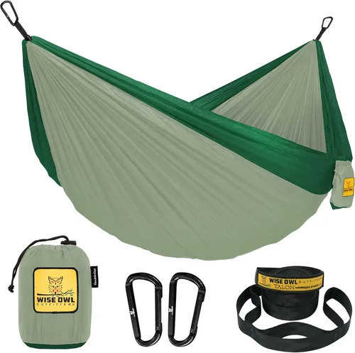 Miniatura 23 de Wise Owl Outfitters Hamaca de camping – Hamaca portátil de 500 libras con correas de árbol – viajes, mochileros, senderismo, equipo de campamento al