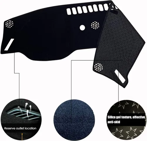 Miniatura 2 de Cubierta de consola central negra de ajuste personalizado para salpicadero, protector solar, alfombrilla compatible con Kia Sorento 2021 2022