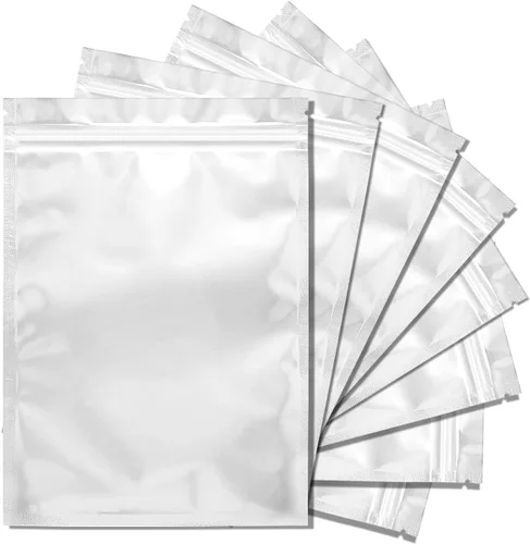 Miniatura 10 de Paquete de 100 bolsas de Mylar para almacenamiento de alimentos de 3.3 x 5.5 pulgadas, bolsas resellables a prueba de olores con ventana
