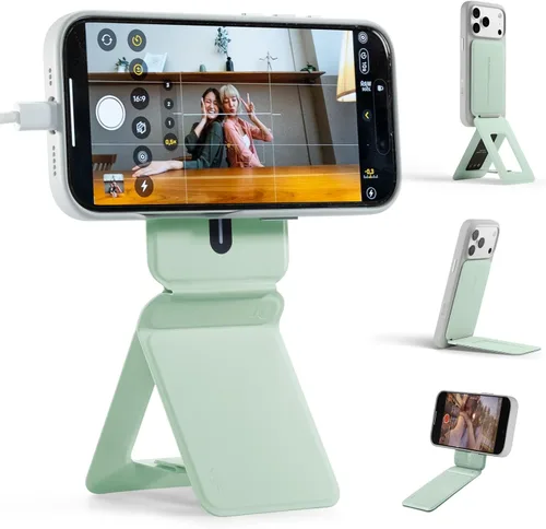 Miniatura 15 de MOFT MOVAS - Billetera con trípode para teléfono, 3 en 1, soporte magnético compatible con NFC, soporte para tarjetas ajustable de cuero vegano