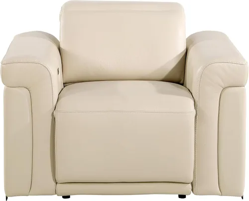 Miniatura 10 de Blackjack Furniture Mario - Sofá biplaza reclinable de cuero italiano de grano superior con reposacabezas y asientos ajustables, cargadores USB