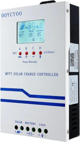 Miniatura 10 de Controlador de carga MPPT 60 amperios, regulador de carga de panel solar 12V 24V Auto 60A, entrada máxima 100V con pantalla LCD para batería