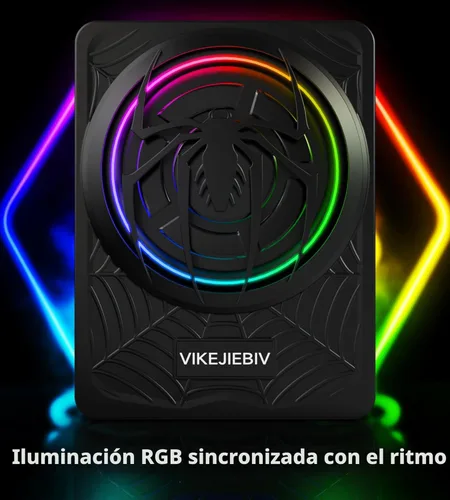 Miniatura 5 de Subwoofer RGB de 1200W, Subwoofer de Coche Delgado Bajo el Asiento y Paquete de Amplificador con Luz RGB Sincronizada con el Ritmo, Control