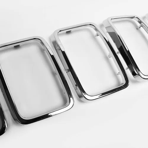 Miniatura 4 de Para Jeep Grand Cherokee 2017-2022 Insertos de parrilla delantera Clip-on Grill Cover Trim Kit Anillos de parrilla Cromo 6ML09SZ0AA CH1210125