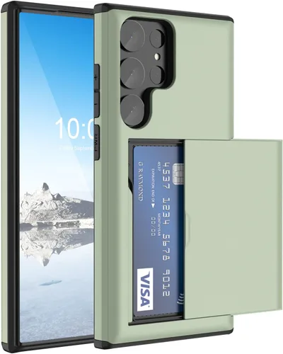 Miniatura 9 de Funda tipo billetera compatible con Galaxy S23 Ultra con soporte para tarjeta de crédito, ranura para tarjeta de identificación, a prueba de golpes