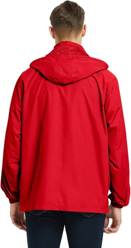 Miniatura 19 de Chaqueta impermeable cortavientos ligera para hombre con capucha extraíble