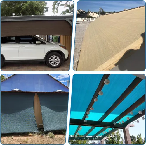Miniatura 2 de TANG Rollo de tela para sombra solar, 8 x 24 pies, tela de sombra para jardín, malla de HDPE, toldo de repuesto, cubierta de pérgola, 95% de bloqueo