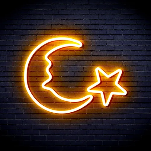 Miniatura 33 de ADVPRO Moon and Star Flex Silicone LED Neon Sign - Azul - st16s33-fnu0009-b