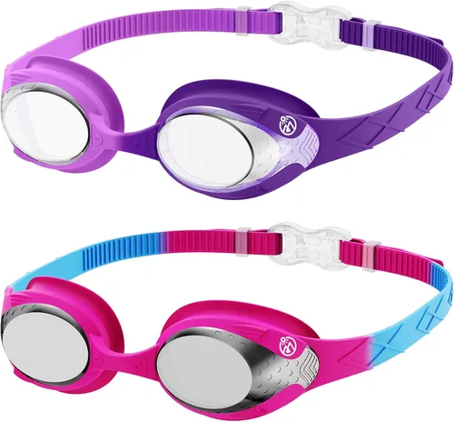 Miniatura 13 de OutdoorMaster - Gafas de natación de ajuste rápido para niños (2 unidades)