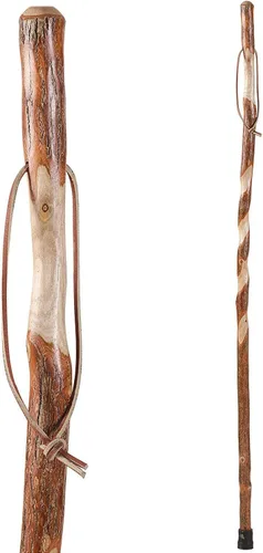 Miniatura 2 de Brazos Rustic Wood Walking Stick, Twisted Sassafras, Traditional Style Handle, for Men & Women, Made in The USA
