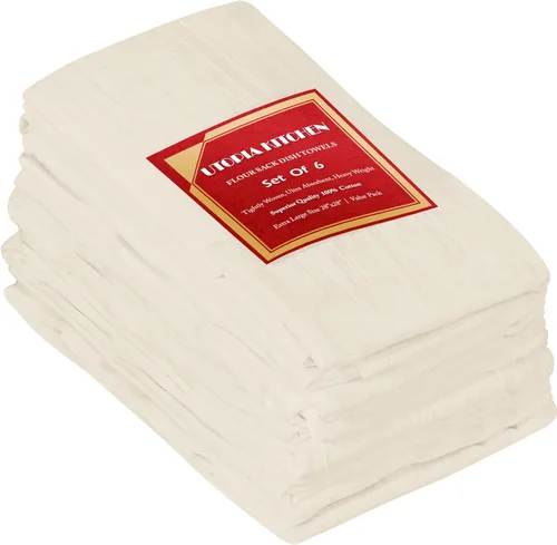 Miniatura 19 de Utopia Kitchen Paquete de 6 toallas blancas de 28 x 28 pulgadas, 100% algodón para limpiar y secar, paños de cocina altamente absorbentes Blanco
