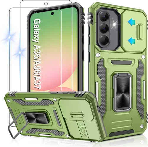 Miniatura 122 de Gritup para Samsung Galaxy S22 Funda con protectores de pantalla HD de 2 paquetes y cubierta deslizante para la cámara, protección contra caídas