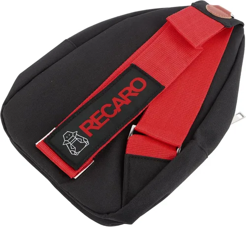 Miniatura 4 de BRIDE - Mochila cruzada de pecho RECARO con hombro rojo, Negro