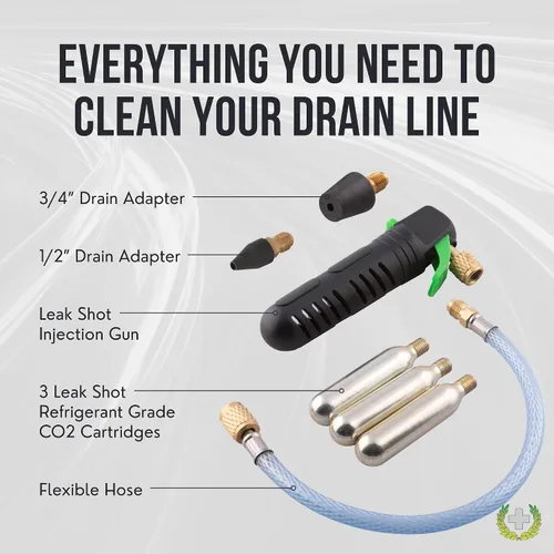 Miniatura 4 de Leak Saver - Fuga Shot HVAC - Inyector sellador de fugas y lanzador de línea de condensado - Cartuchos de CO2 no contaminantes - para A/C y mini