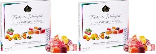 Miniatura 11 de Cerez Pazari - Delicia turca con sabores de fresa, melocotón, melón, mandarina, mora, Mezcla de sabores, Caja de regalo con aperitivos gourmet
