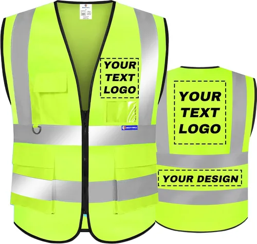 Miniatura 23 de BeautyWill Chaleco de seguridad personalizado con logotipo reflectante de alta visibilidad Clase 2 de alta visibilidad Seguridad Chaleco de trabajo