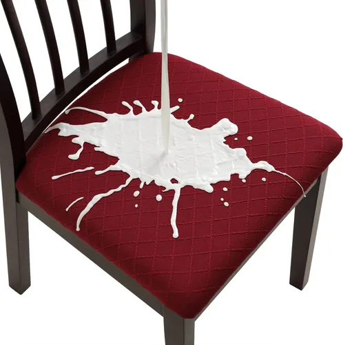 Miniatura 18 de Fuloon Fundas Elásticas para Cojines de Asiento 6 Piezas, Fundas Lavables para Asientos de Sillas, Fundas para Sillas de Comedor para Hotel