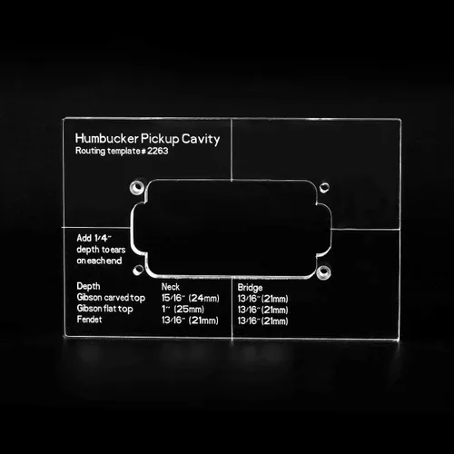 Miniatura 2 de Musiclily Plantilla de enrutamiento Humbucker de acrílico precisa Pro CNC para cuerpo de guitarra eléctrica Para el cuerpo