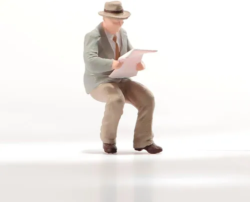 Miniatura 12 de Figura de miniatura a escala 1:43 pintada a mano de personas diminutas de resina, figuras de diorama de acción para automóviles, vehículos