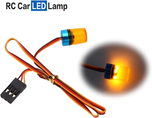 Miniatura 4 de 2 luces LED ultra brillantes de policía, lámpara estroboscópica de flash giratorio, 5 modos para 1/8 1/10 1/14 RC coche extinción de incendios