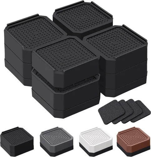 Miniatura 9 de ANNKUT Elevadores de cama y elevadores de muebles, bloques de elevación ajustables resistentes para sofás, escritorios y sillas, elevan 1.5