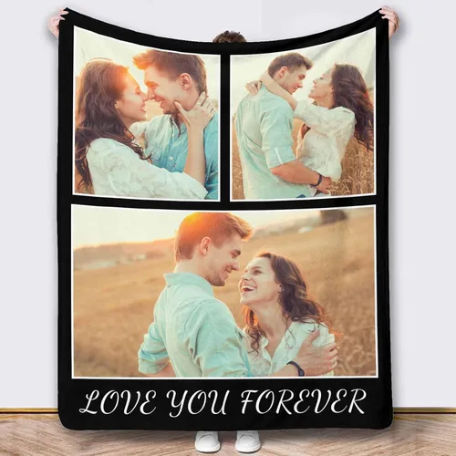 Miniatura 17 de Mantas de fotos, 5 fotos, mantas y mantas personalizadas, manta de fotos personalizada, regalos para familiares, amigos, hombres, mujeres y niños